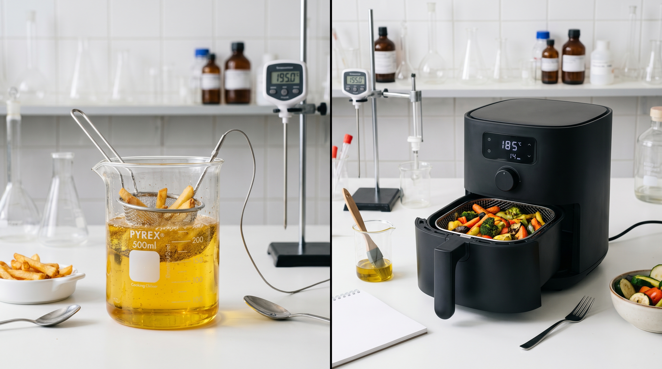 friggitrice ad aria acrilammide confronto scientifico con frittura tradizionale