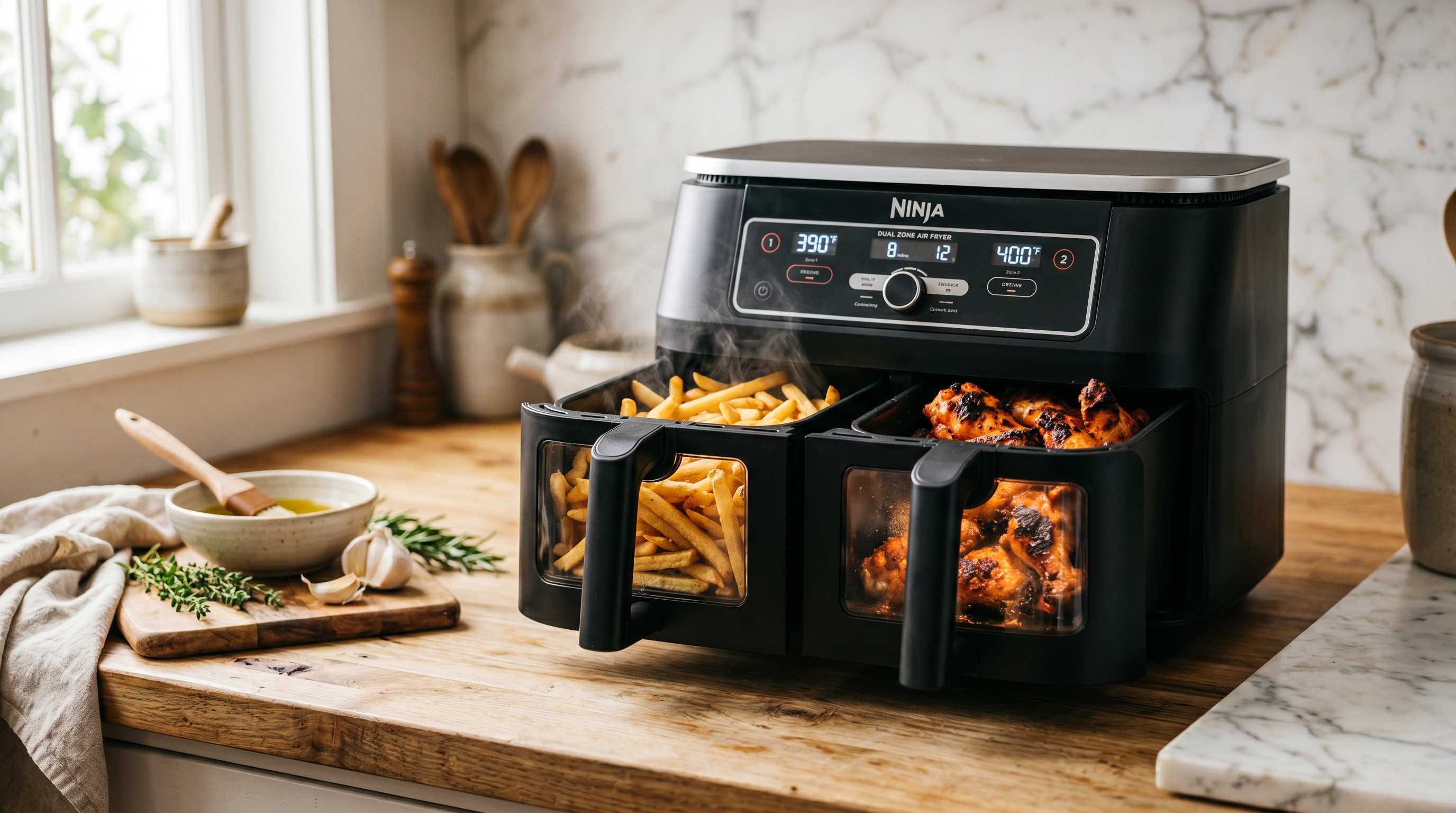 friggitrice ad aria doppio cestello conviene in cucina moderna